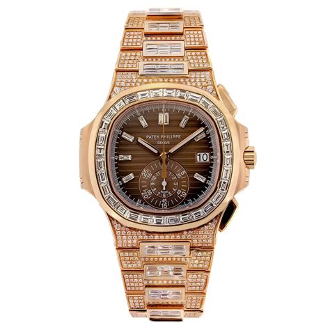 patek philippe nautilus gold wrist|Patek Philippe Nautilus full diamond.